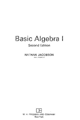 Basic Algebra I Second Edition Dover Books On Mathematics 2nd Edition Nathan Jacobson