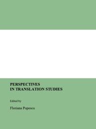Perspectives In Translation Studies 1st Edition Floriana Popescu