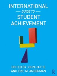 International Guide To Student Achievement John Hattie Eric M Anderman