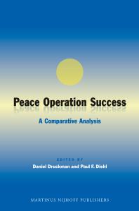 Peace Operation Success A Comparative Analysis 1st Edition Daniel Druckman Paul F Diehl