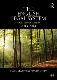 The English Legal System 20132014 14th Edition Gary Slapper David Kelly