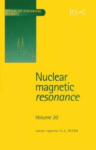Nuclear Magnetic Resonance Volume 30 1st Edition Cynthia J Jameson Robert V Law Tokuko Watanabe Wojciech Schilf Ralf Ludwig Hiromichi Kurosu Takeshi Yamanobe I Barsukov E F Hounsell Angel C De Dios