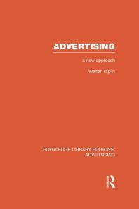 Advertising A New Approach Rle Advertising Walter Taplin