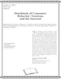Handbook Of Consumer Behavior Tourism And The Internet Juline Mills Rob Law Juline E Mills
