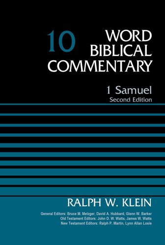 1 Samuel Volume 10 2nd Edition Dr Ralph W Klein