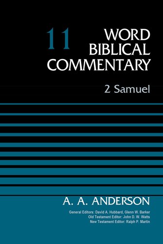 2 Samuel Volume 11 Arnold A Anderson