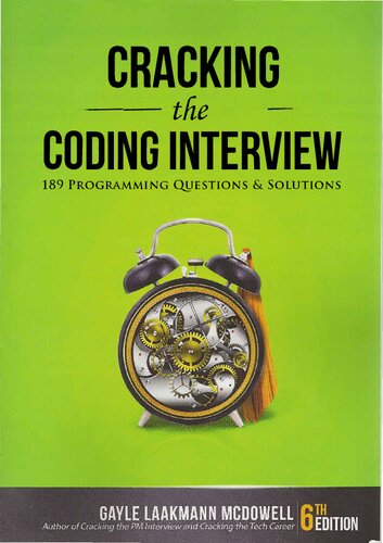 Cracking The Coding Interview 189 Programming Questions And Solutions 6ed Gayle Laakmann Mcdowell