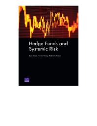 Hedge Funds And Systemic Risk 1st Edition Lloyd Dixon Noreen Clancy Krishna B Kumar