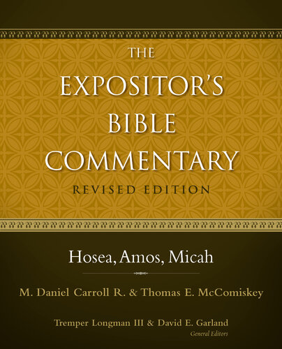 Hosea Amos Micah M Daniel Carroll Thomas E Mccomiskey