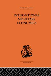 International Monetary Economics Fritz Machlup