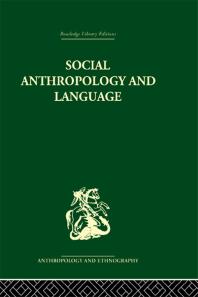 Social Anthropology And Language Edwin Ardener