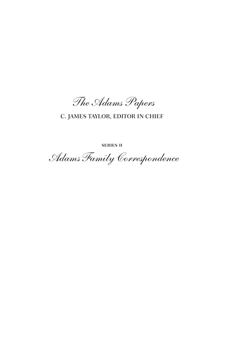 Adams Family Correspondence Volume 12 March 1797april 1798 Adams Family