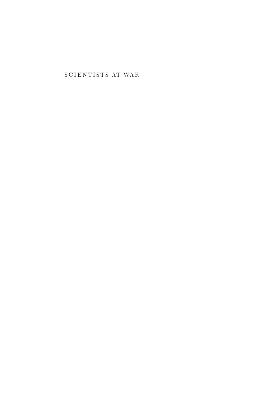 Scientists At War The Ethics Of Cold War Weapons Research Sarah Bridger