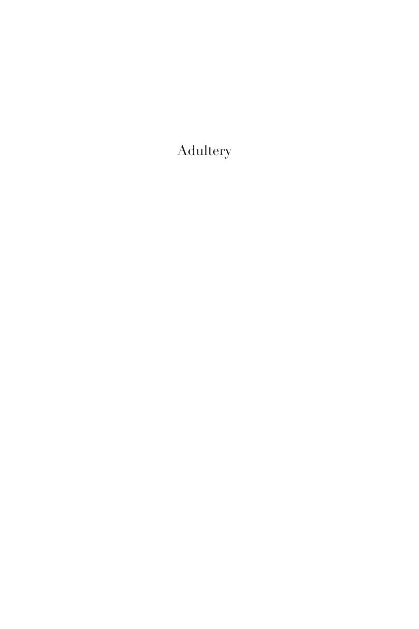 Adultery Infidelity And The Law Deborah L Rhode