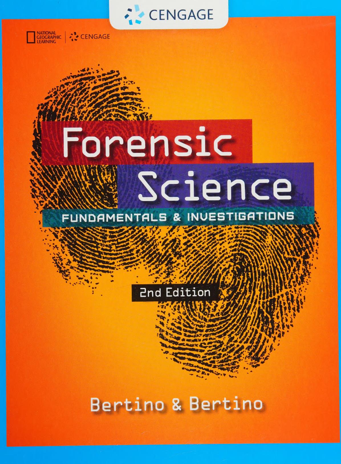 Forensic Science Fundamentals Investigations 2nd Bertino
