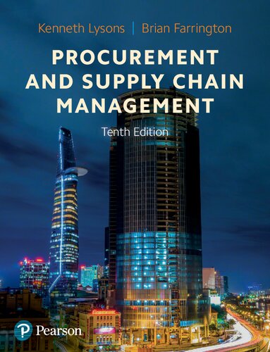 Procurement And Supply Chain Management 10th Ed 10th Edition Kenneth Lysons And Brian Farrington