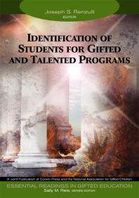 Identification Of Students For Gifted And Talented Programs 1st Edition Joseph S Renzulli Sally M Reis