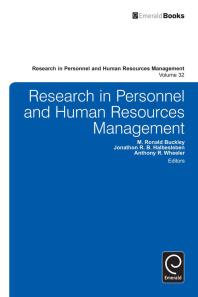 Research In Personnel And Human Resources Management M Ronald Buckley Jonathon R B Halbesleben Anthony R Wheeler