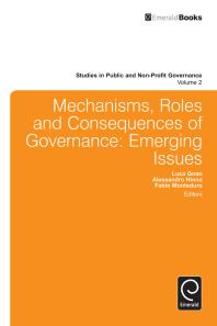Mechanisms Roles And Consequences Of Governance Emerging Issues Luca Gnan Alessandro Hinna Fabio Monteduro Luca Gnan Alessandro Hinna