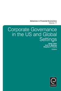 Corporate Governance In The Us And Global Settings Kose John Anil K Makhija Stephen P Ferris Mark Hirschey