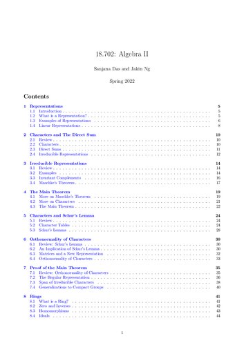 Algebra Ii Lecture Notes Prof Michael Artin