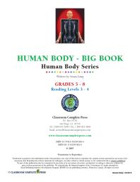 Human Body Big Book Gr 58 1st Edition Susan Lang