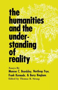 The Humanities And The Understanding Of Reality 2nd Edition Thomas B Stroup
