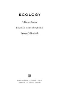 Ecology Revised And Expanded A Pocket Guide 1st Edition Ernest Callenbach