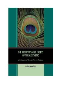 The Indispensable Excess Of The Aesthetic Evolution Of Sensibility In Nature Katya Mandoki