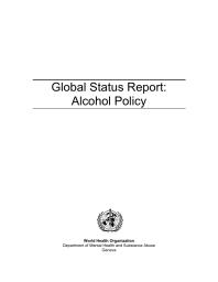 Global Status Report Alcohol Policy 1st Edition World Health Organization