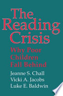 The Reading Crisis Why Poor Children Fall Behind Vicki A Jacobs