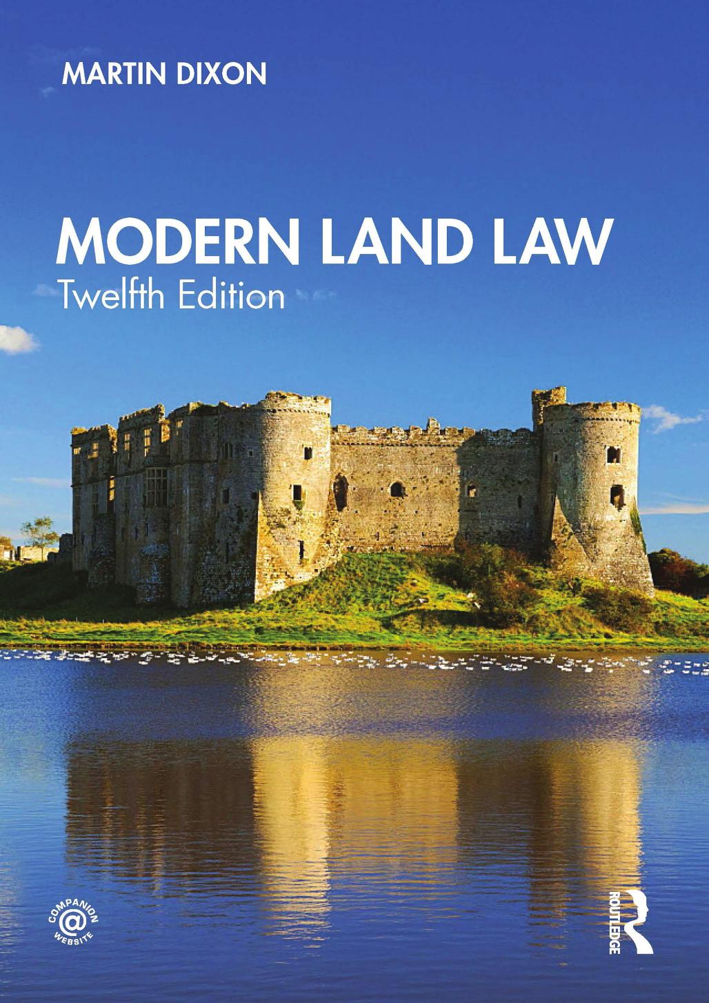 Modern Land Law Twelfth Edition Martin Dixon