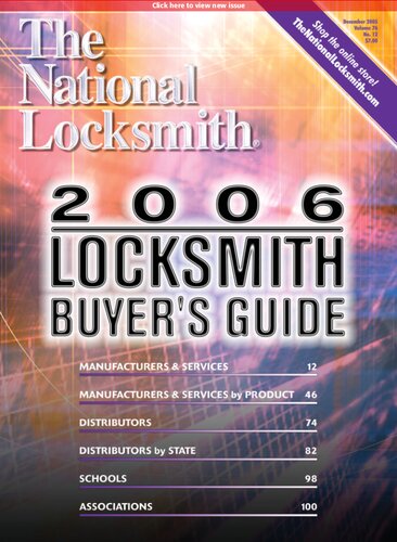 The National Locksmith Volume 76 Number 12 12th Edition The National Locksmith