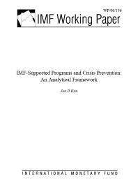 Imfsupported Programs And Crisis Prevention An Analytical Framework 1st Edition Jun Il Kim
