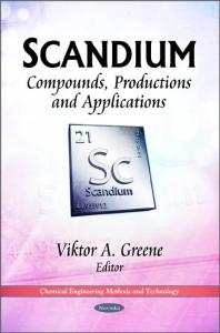 Scandium Compounds Productions And Applications Compounds Productions And Applications 1st Edition Viktor A Greene