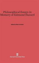 Philosophical Essays In Memory Of Edmund Husserl Marvin Farber