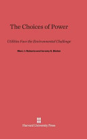 The Choices Of Power Utilities Face The Environmental Challenge Marc J Roberts