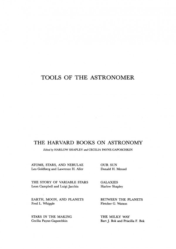 Tools Of The Astronomer G R Miczaika William Merz Sinton