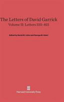 The Letters Of David Garrick Volume Ii Letters 335815 David M Little