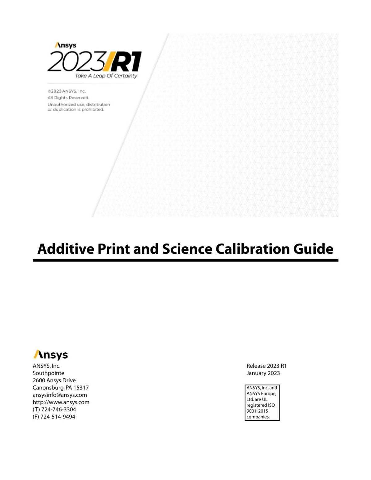 Additive Print And Science Calibration Guide Ansys Inc