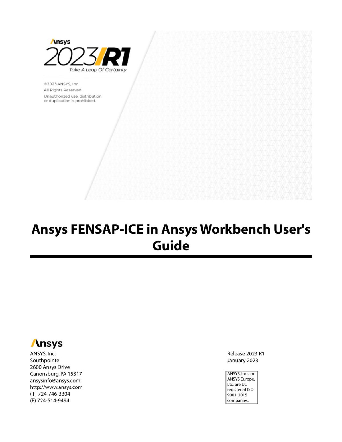 Ansys Fensapice In Ansys Workbench Users Guide Ansys Inc