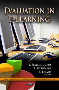 Evaluation In Elearning 1st Edition Y Psaromiligkos A Spyridakos Symeon Retalis