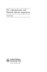Eu Enlargement And Turkish Labour Migration Gnl Oguz