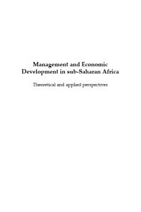 Management And Economic Development In Subsaharan Africa Theoretical And Applied Perspectives John Okpara