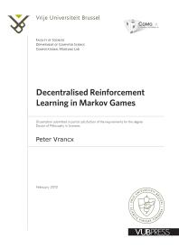Decentralised Reinforcement Learning In Markov Games 1st Edition Peter Vrancx