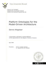 Platform Ontologies For The Modeldriven Architecture 1st Edition Dennis Wagelaar