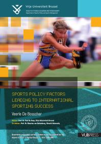 Sports Policy Factors Leading To International Sporting Success 1st Edition Veerle De Bosscher
