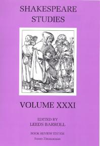Shakespeare Studies 1st Edition Leeds Barroll Susan Zimmerman