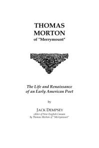 Thomas Morton Of Merrymount Jack Dempsey