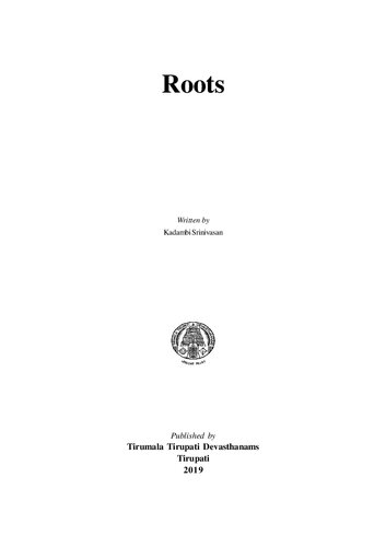 Roots Kadambi Srinivasan